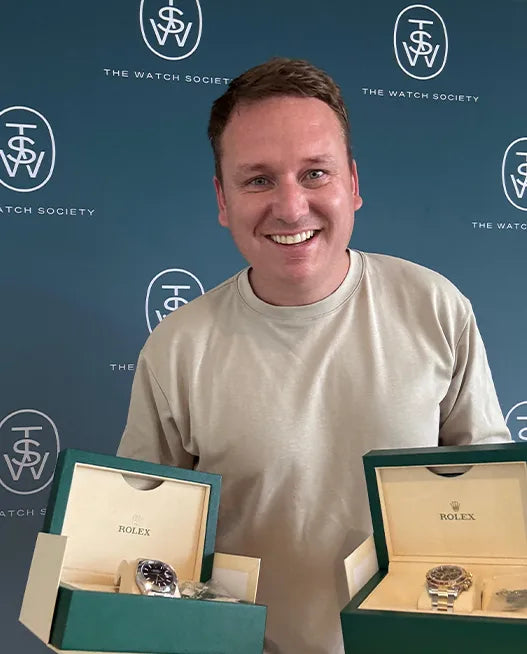 The Watch Society founder with two Rolex watches